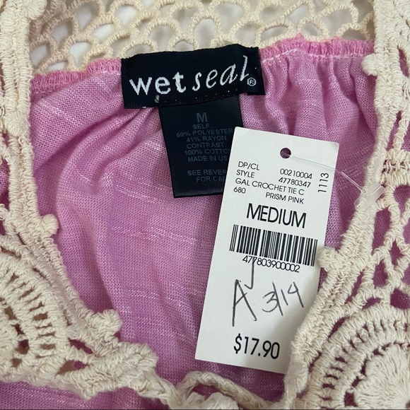 Wet seal gal crochet open front top medium - Picture 4 of 4